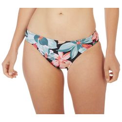 Aqua Couture Womens Daylines Floral Side Shirred Swim Bottom