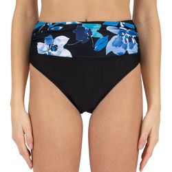 Kensie Womens Front Wrap Floral High Rise Swim Bottom