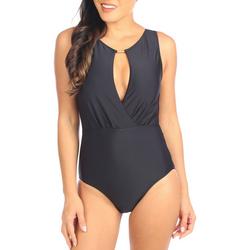 Womens Solid One Piece Swimsuit