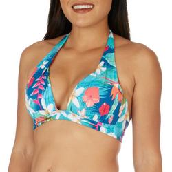 Womens Tropical Halter Bikini Swim Top
