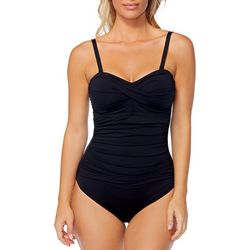 Leilani Womens Solstice Bandeau Solid One Piece