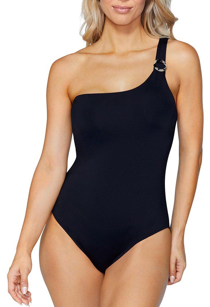 Womens Single Shoulder One Piece Swimsuit