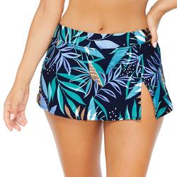 Womens Oceanside Palm Lux Skirtini Swim Skirt