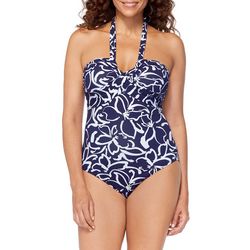 Womens Floral Lux Bandini One Piece Swimsuit