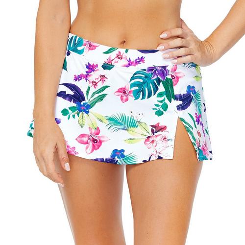Leilani Womens Tropical Lux Skirtini Swim Skirt