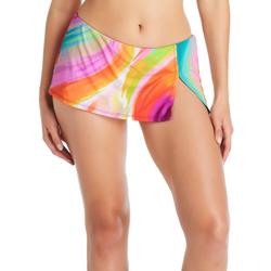 Womens Rainbow Skirted Bikini Bottom