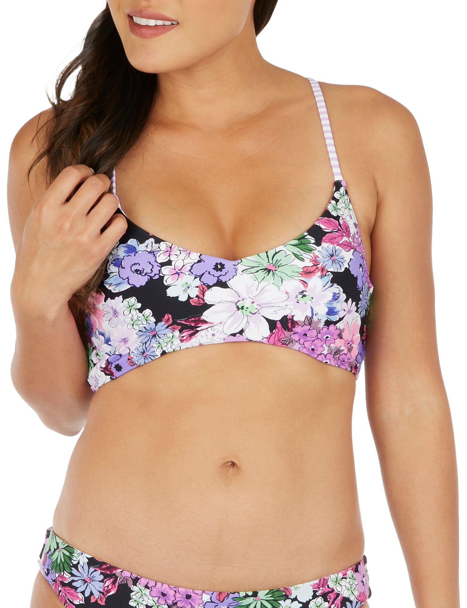 Juniors Wanderlust Reversible Lace Up Bikini Top