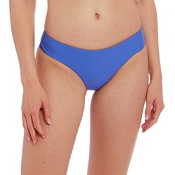 Juniors Solid Bethany Scoop Ruched Back Swim Bottom