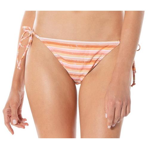 C&C California Juniors Striped Side-Tie String Bikini Bottom
