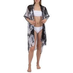 Cyn & Luca Juniors Sheer Tie-Dye Kimono Coverup
