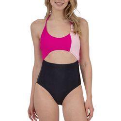 Cyn & Luca Juniors Colorblock Cut Out One Piece Swimsuit