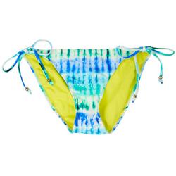Juniors Tie-Dye Side Tie String Bikini Bottom