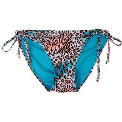 Juniors Leopard Side Tie String Bikini Bottom
