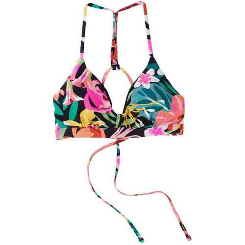 Hurley Juniors Floral Pop Adjustable Swim Top