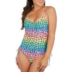 Juniors Rainbow Leopard One Piece Swim