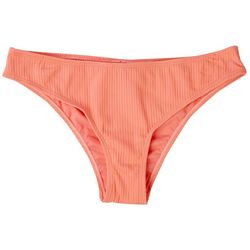 Wallflower Juniors Solid Ribbed Bikini Swim Bottom