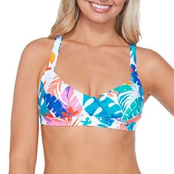 Juniors Raisins Tropical Surf Bralette Bikini Top