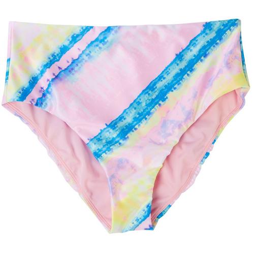 Island Soul Juniors High Waist Tie-Dye Bikini Brief