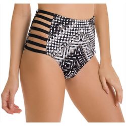 Jessica Simpson Womens Reversible High Waist Caged Bottoms