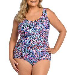 Maxine of Hollywood Plus Print Scrunch One Piece