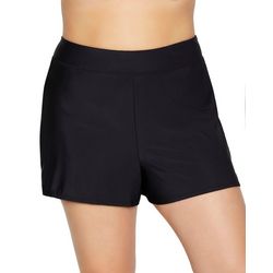 Paradise Bay Plus Solid Swim Short With Pockets