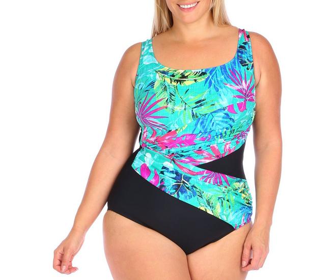Tropical Tie Side One Piece Swimsuit
