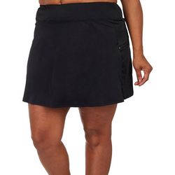 A Shore Fit Plus Solid Pocket Swim Skirt
