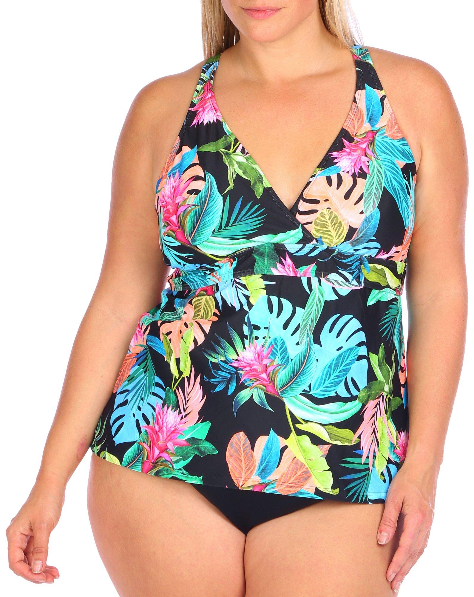 Plus Foliage Sport Tankini