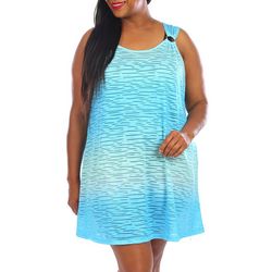 Pacific Beach Plus Ombre O-Ring Sleeveless Coverup