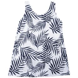 Pacific Beach Plus Crisscross Palm Frond Cover Up