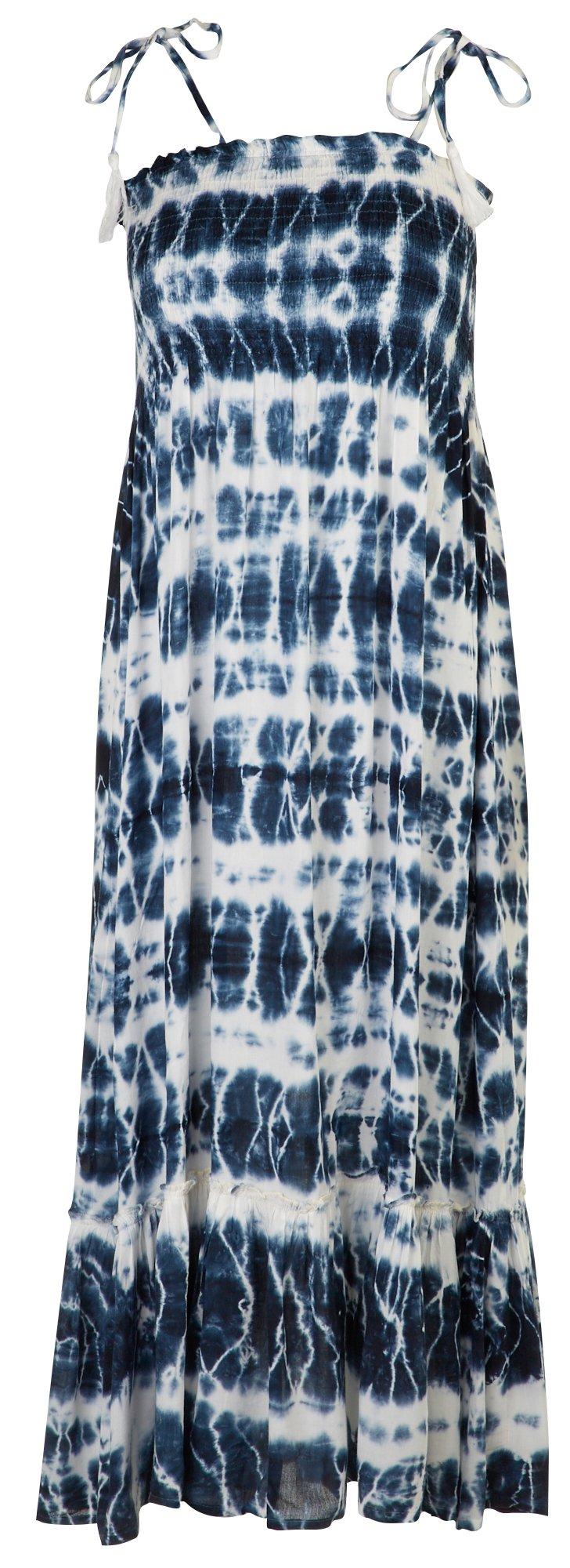 sleeveless tie dye maxi dress