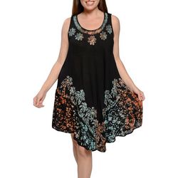 In Gear Womens Floral Palm Tree Sleeveless Coverup