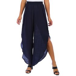 Marina Blue Womens Sol High Slit Cover Up Pants