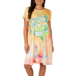 Womens short sleeve Florida Cocktail Coverup