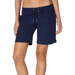 Nautica Womens Solid Lace Up 9 Board Shorts