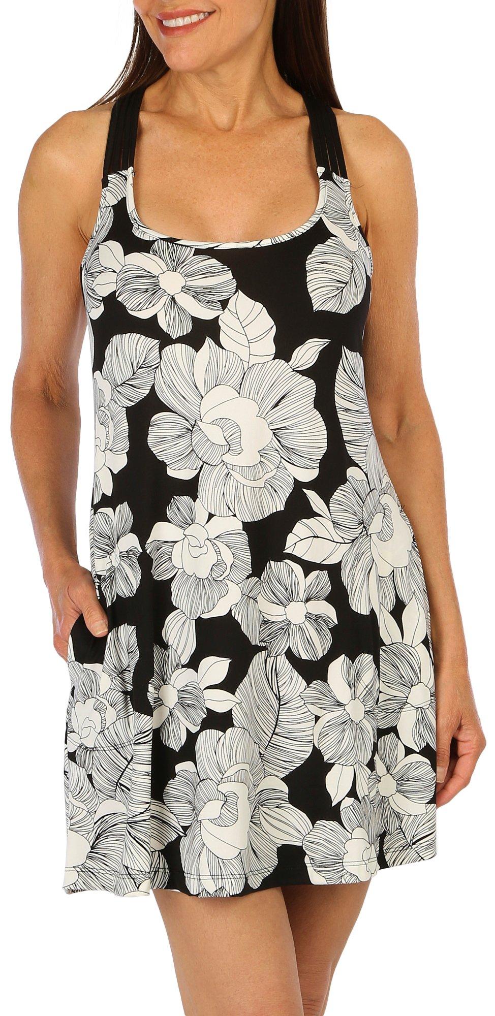 Womens Floral Sleeveless Coverup