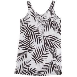 Pacific Beach Womens Frond Print Cover Up