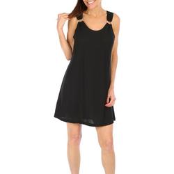 Womens Solid O-Ring Sleeveless Coverup