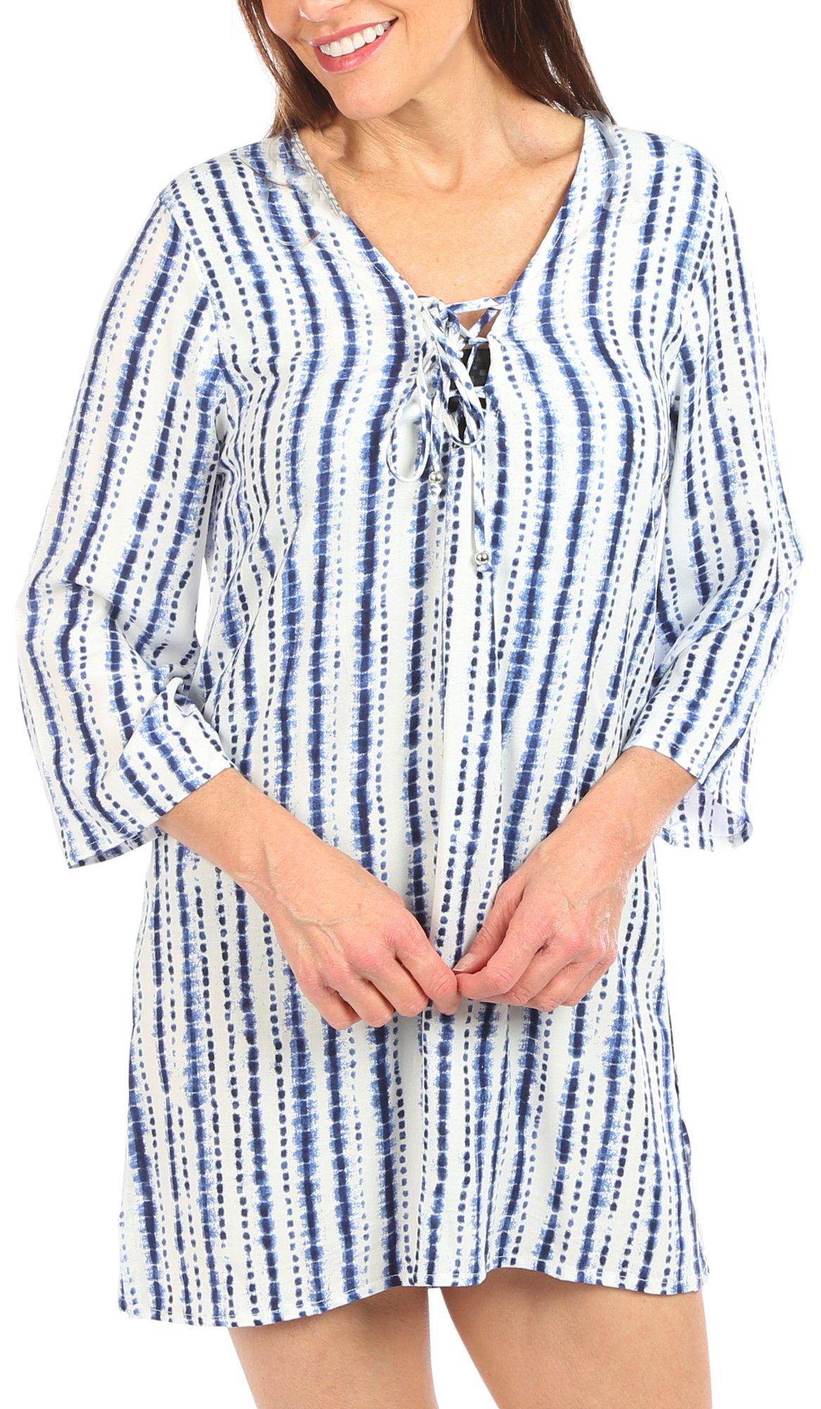 Womens Print Lattice Coverup