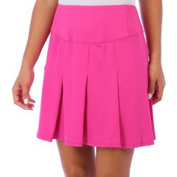 Nanette Lepore Womens 17 in. Pique & Knit Pleated Skorts