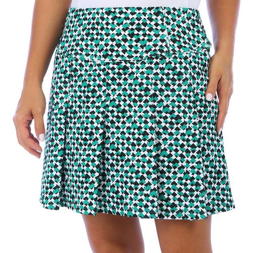 Nanette Lepore Womens 17 in. Print Pique Pleated