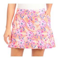 COURT HALEY Womens 15 in. Tropical Bouquet Skorts