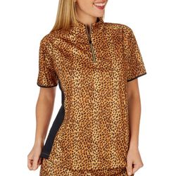 Greg Norman Womens Leopard Polo Shirt