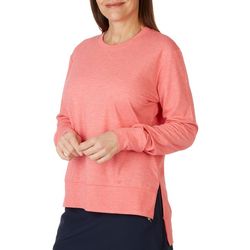 Ahead Womens Solid Sue Crew Neck Long Sleeve Pullover