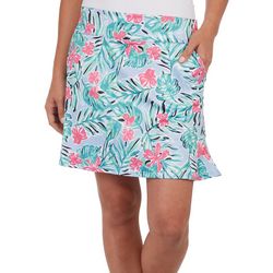 Coral Bay Golf Womens Tropical  18 in Flare Skort