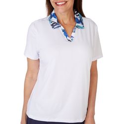 Coral Bay Golf Womens Solid Short Sleeve Golf Polo