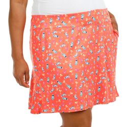 Coral Bay Plus 18 in. Cocktails Pleated Skort