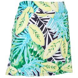 Coral Bay Womens 18 in. Tropical Flared Skort
