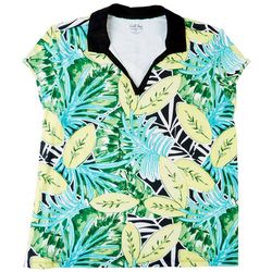 Coral Bay Golf Plus Lemon Foliage Polo Shirt