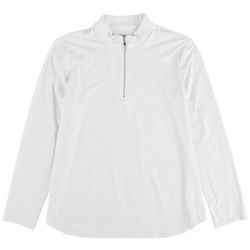 Coral Bay Golf Womens Stripes Zip-Up Neck Golf Top